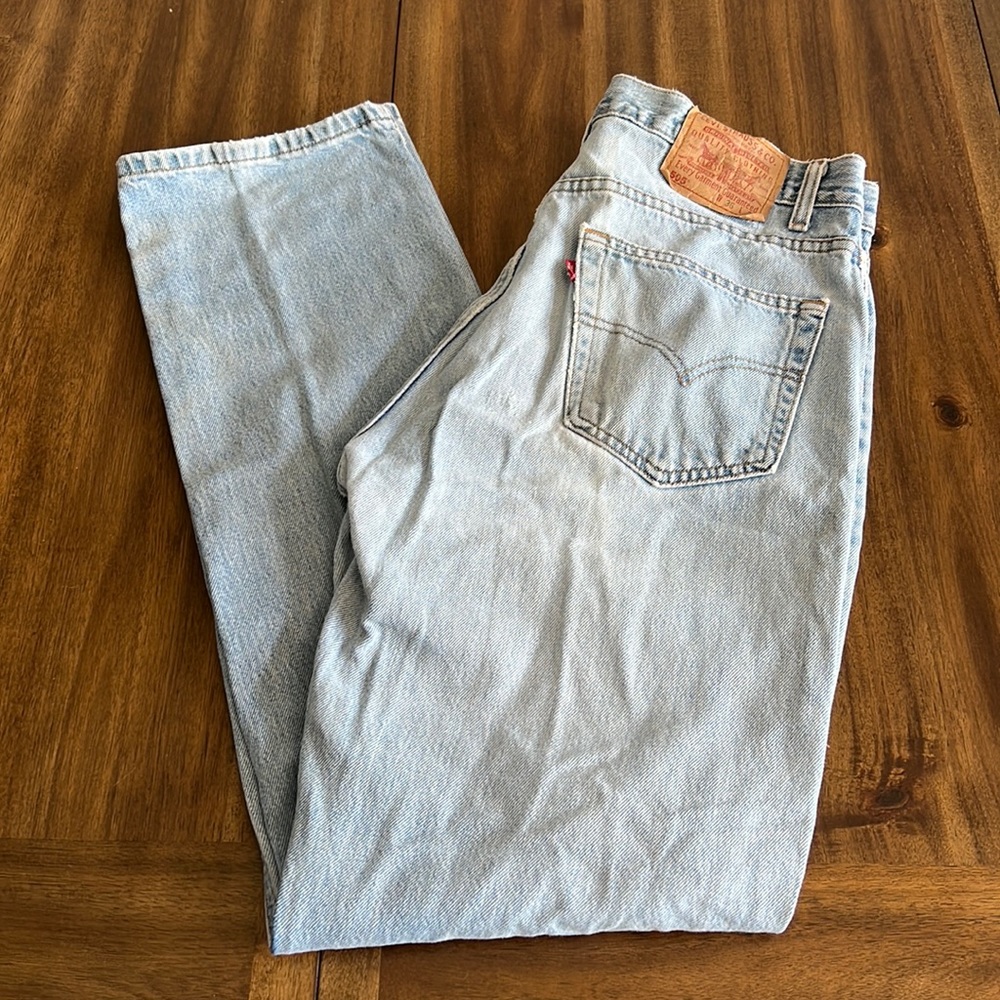 Vintage Levi 505 Jeans (Made in Canada) Light Wash Straight Leg Mens 36 x 34